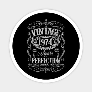 Vintage 1974 46 Years Old Perfectly 46th Birthday Gift Magnet